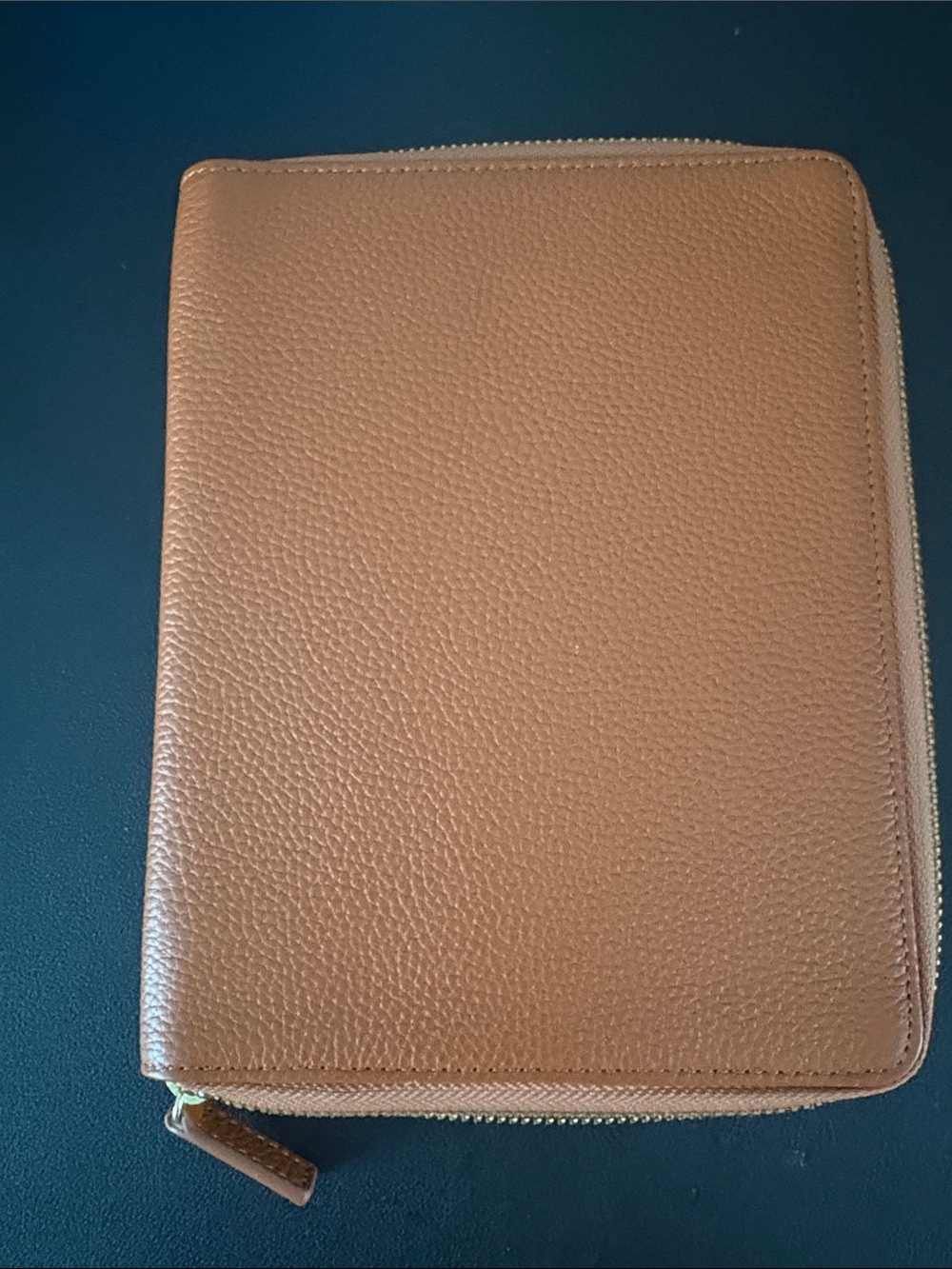 Moterm Leather Zip Folio Wallet - Tan